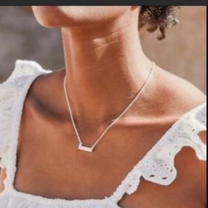 2Bandits Silver Bar Necklace NWT